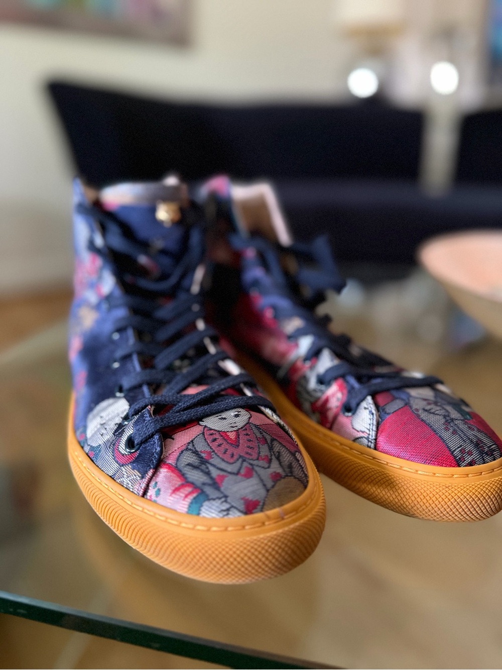 Gucci X Disney  High-Top Sneakers with Yellow Gum Sole